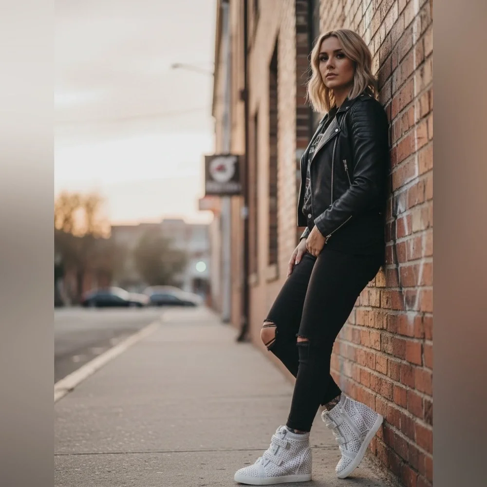 INC International Concepts Women’s Debby Rhinestone Wedge Sneakers Size 10 - Picture 13 of 13